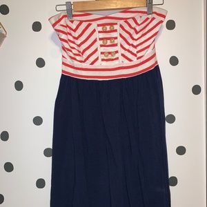 Xhilaration| Red, white and blue tube top dress-M
